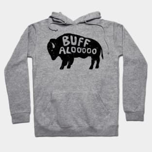 Distressed Lucky Buffalo Design Hoodie